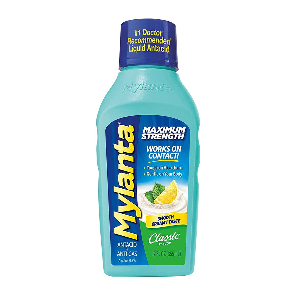 Mylanta Maximum Strength Liquid Anti-Gas, Classic Flavor, 12 Oz
